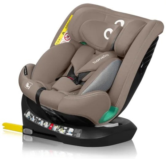 Lionelo - Seggiolino auto girevole con base BASTIAAN ONE i-Size 40-150 cm Beige sabbia