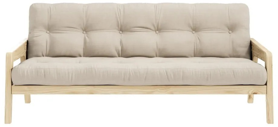 Divano letto beige 204 cm Grab - Karup Design