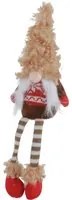 Gnomo Natale gambemolli 41 cm cappello beige peluche