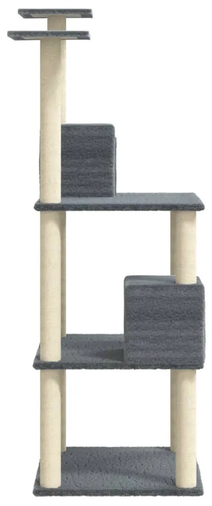 Albero per gatti con tiragraffi in sisal grigio scuro 71 cm