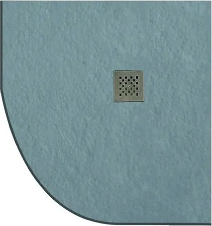 Piatto doccia pietra 90x90 semicircolare colore grigio cemento - KAMALU