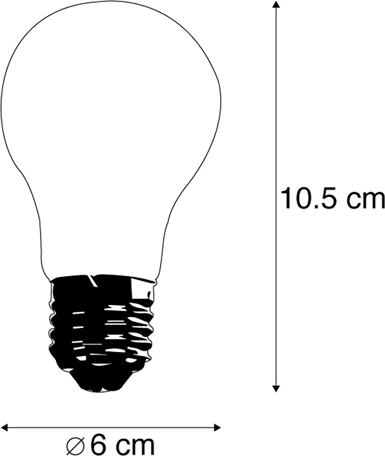 Set di 5 Lampadine LED E27 A60 Trasparenti 6W 630lm 2200K