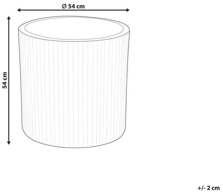 Vaso per fiori fibra di argilla bianco ⌀ 55 cm OREOI Beliani