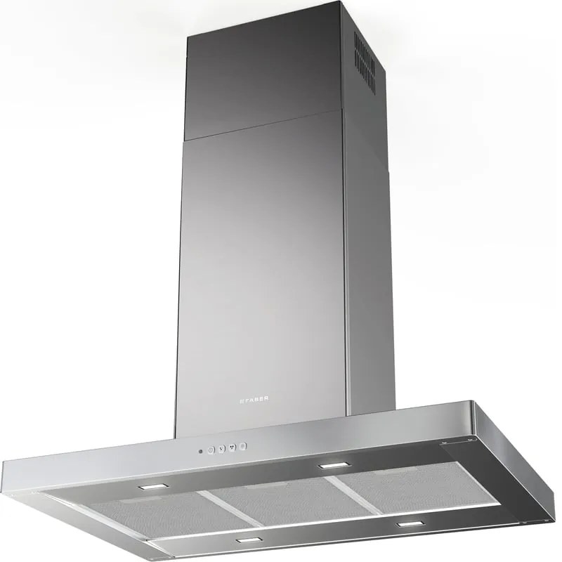 Cappa ad isola Stilo Comfort Isola X A90 FABER argento L 90 cm