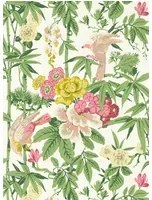 Sanderson Tapete Bamboo and Birds - Scallion Green