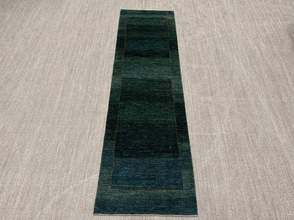 Loribaft Tappeto persiano 300x80 Verde (Iran) Annodato A Mano