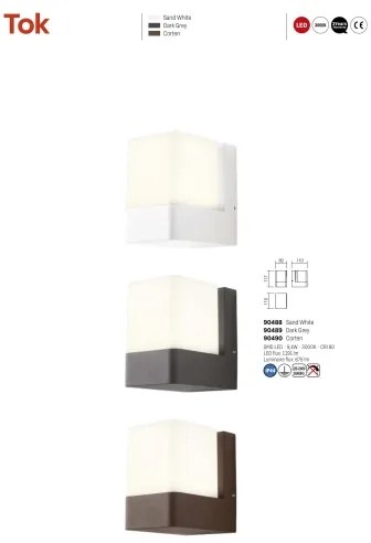 Redo 90489 - Applique a LED da esterno TOK LED/9,4W/230V IP44 antracite