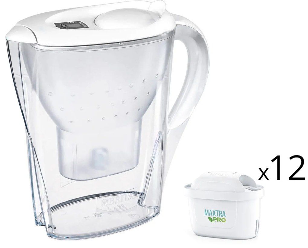 Caraffa filtrante 2,4 L Marella Brita con 12 filtri Maxtra Pro All in 1