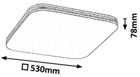Rabalux 3409 - Plafoniera LED OSCAR LED/36W/230V quadrata