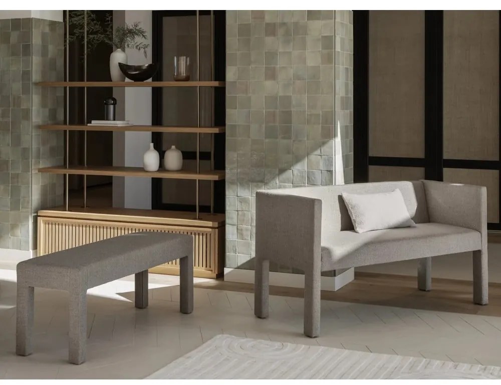 Panca beige in tessuto bouclé Sitta - Blomus