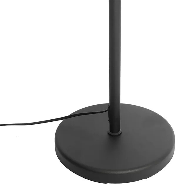 Lampada da terra nera con paralume nero e braccio regolabile - Ladas Deluxe