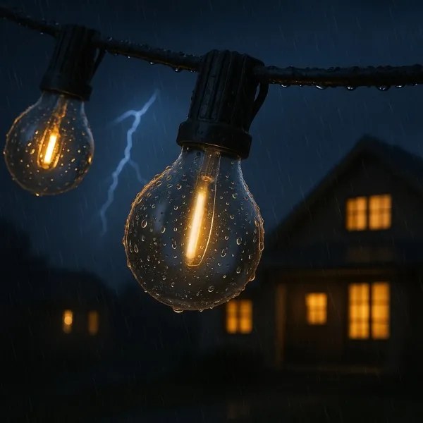 Brilagi - Catena luminosa decorativa LED da esterno GIRLANDA 10xE12 8m nera IP44 bianco caldo