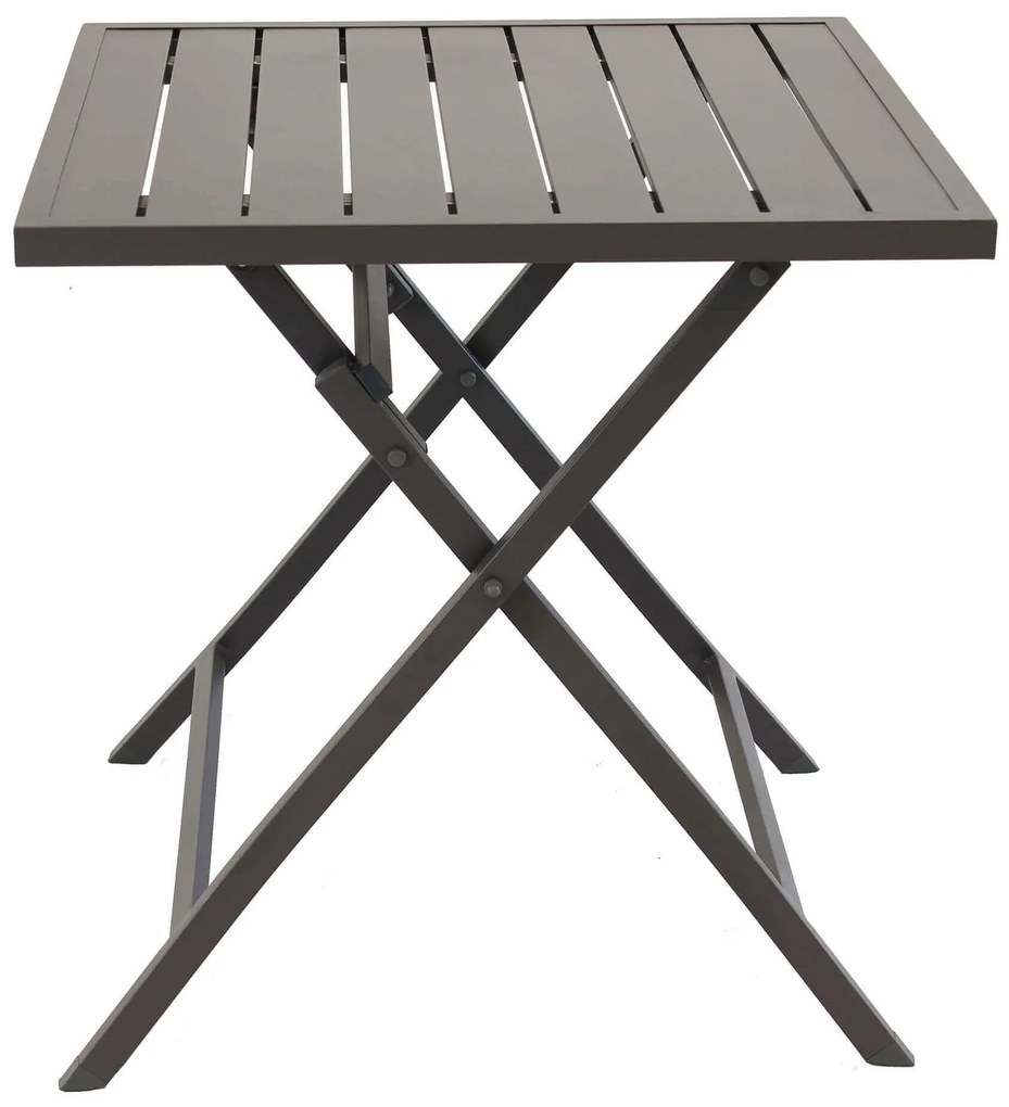 ABELUS - tavolo da giardino quadrato pieghevole salvaspazio in alluminio