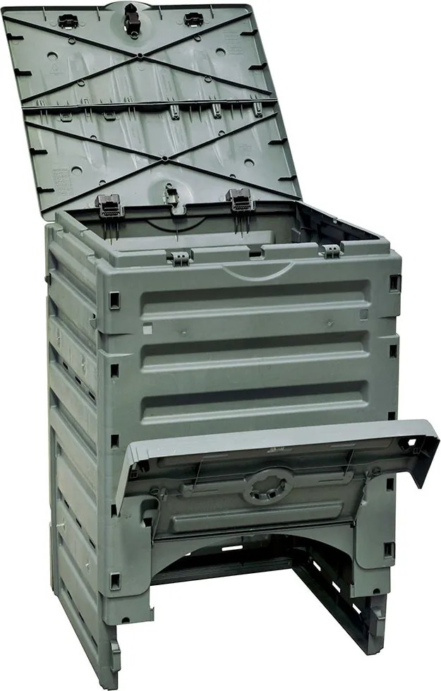 Compostiera da Giardino 300L 60x60xH90cm Rama Eco-Master Verde...