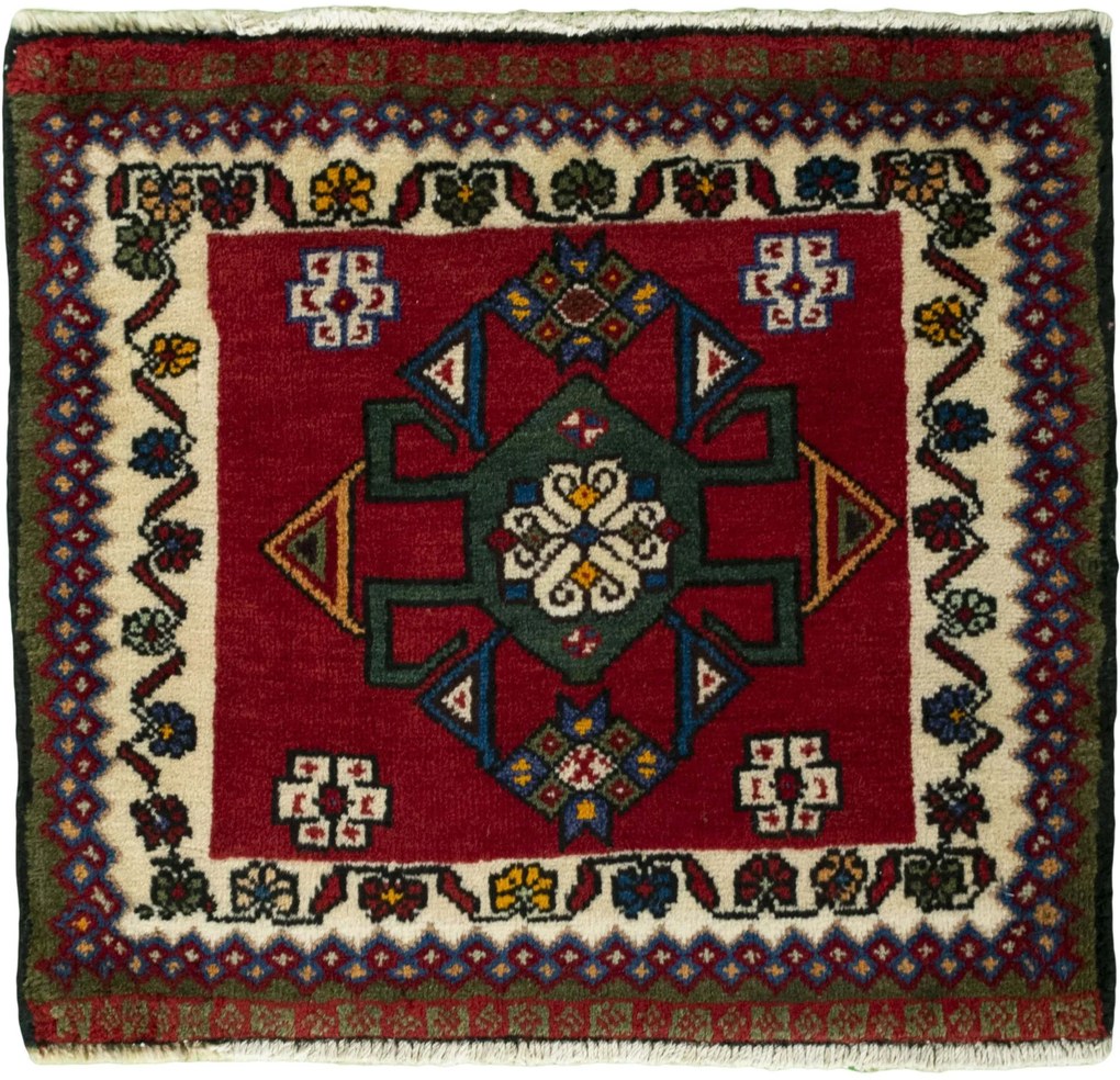 Shiraz Tappeto persiano 60x50 Rosso (Iran) Annodato A Mano
