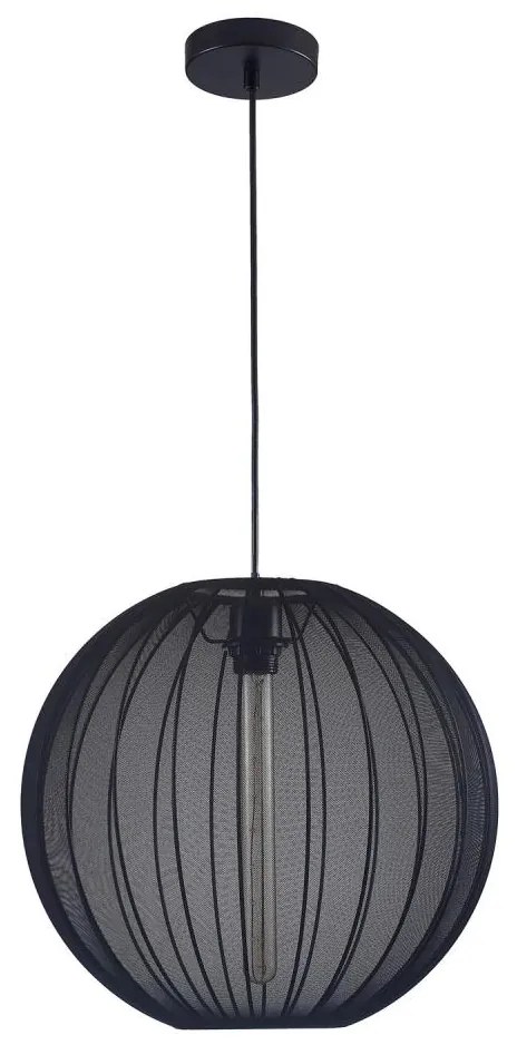 Lampadario a sospensione con filo SENSAI 1xE27/20W/230V diametro 40 cm nero