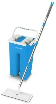 Mop with Bucket Esperanza EHS004 Azzurro Bianco Microfibra