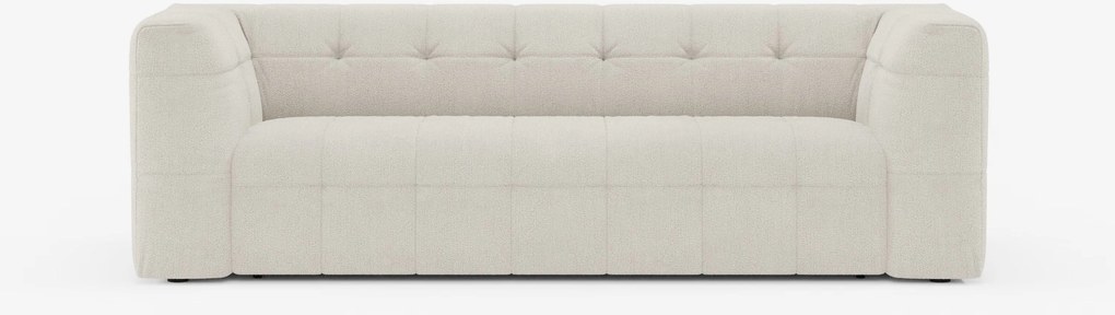 Mosaic Divano 3 e 4 posti modulare in bouclé: capitonné e design in tessuto smacchiabile T21