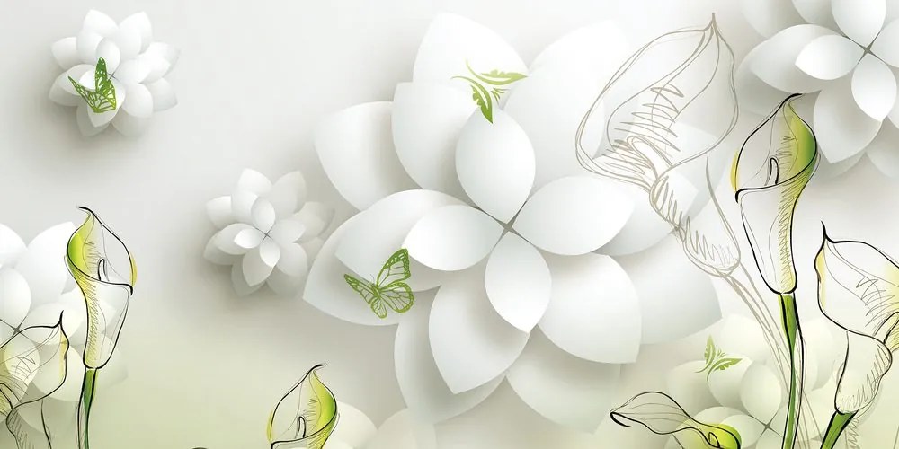 Quadro su tela – Fiori astratti