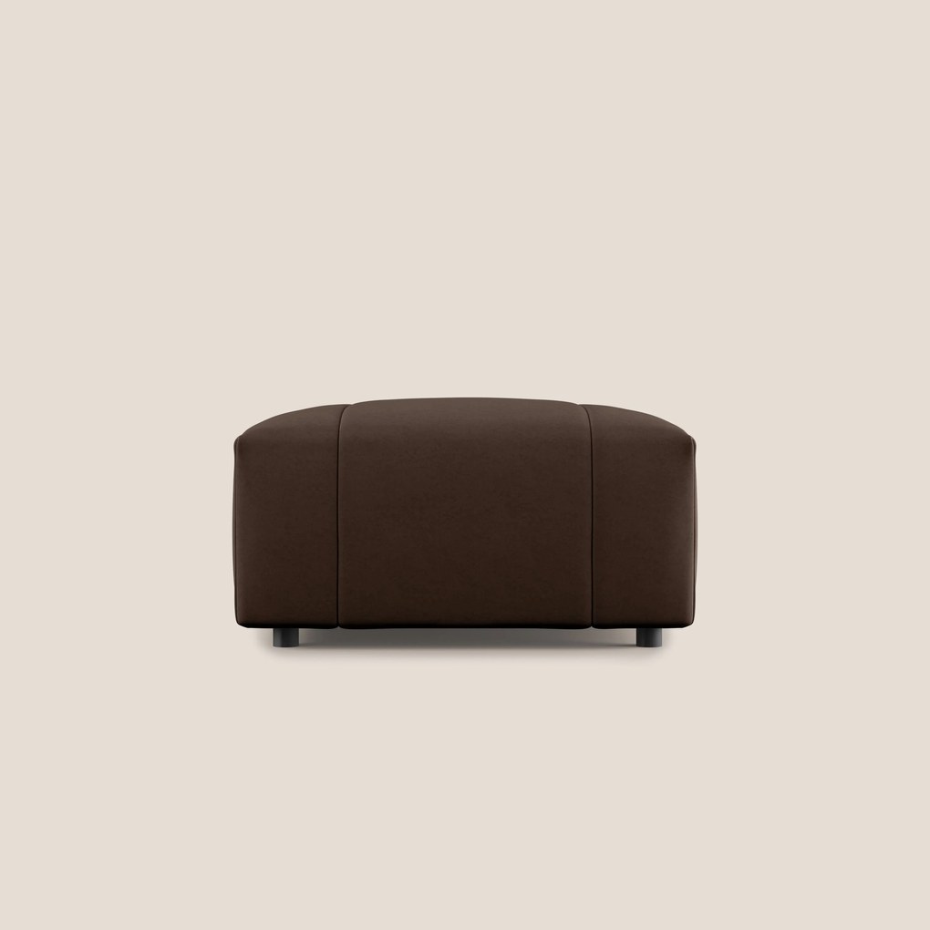 Giotto pouf in morbida microfibra effetto velluto impermeabile idrorepellente T09