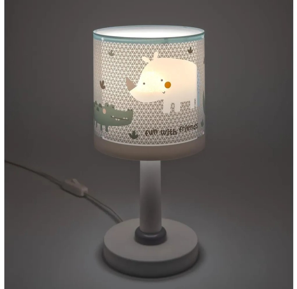 Dalber 60621N - Lampada LED per bambini RHINO&CROCO 1xG4/4W/230V grigia