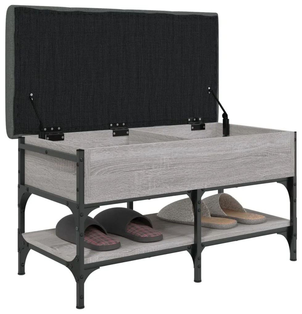 Panca Porta Scarpe Grigio Sonoma 82x42x45 cm Legno Multistrato