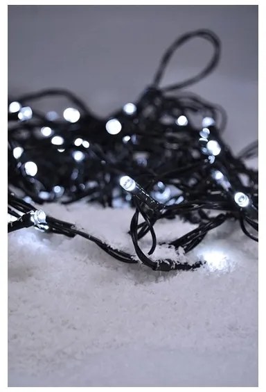 Solight1V101-W-Catena LED natalizia da esterno 100xLED/8 funzioni IP44 13m bianco freddo