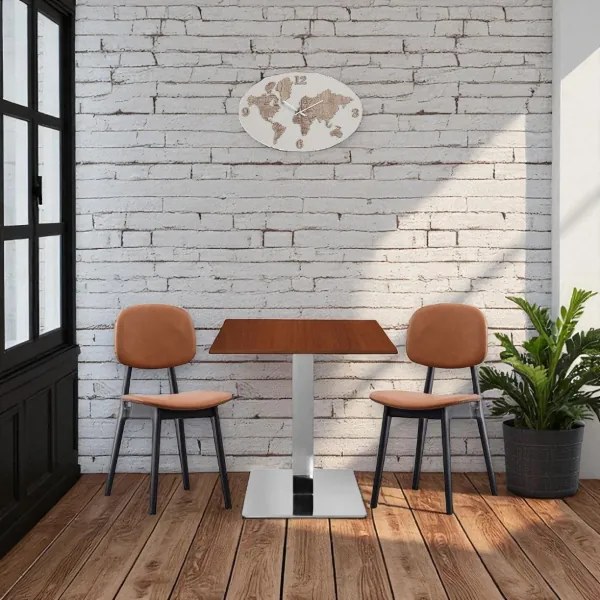 Sedie ATENA in ecopelle cuoio imbottite per soggiorno e sala da pranzo set 2