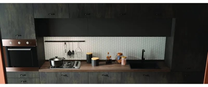 Rubinetto da cucina fisso a collo di cigno Remix nero verniciato opaco DELINIA