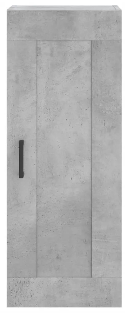 Credenza Grigio Cemento 34,5x34x180 cm in Legno Multistrato