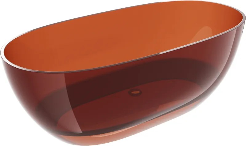 Mexen Pure earth vasca da bagno trasparente freestanding 170 x 80 cm, tappo cromato - 58071708005