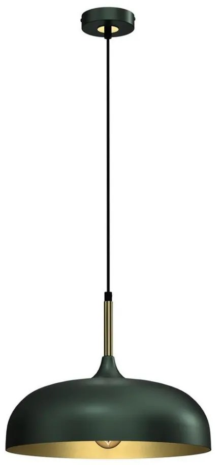 Lampadario su corda LINCOLN 1xE27/60W/230V d. 35 cm verde