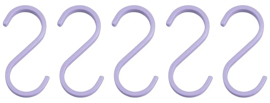 Set di 5 ganci viola in metallo appesi Hang-it - Mette Ditmer Denmark