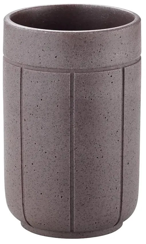 Portaspazzolino grigio scuro in poliresina Kua – Blomus