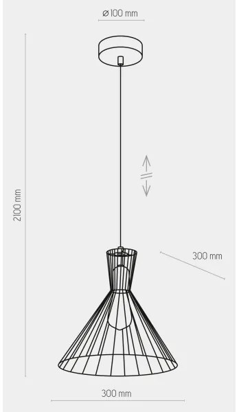 Lampadario a sospensione con filo SAHARA 1xE27/60W/230V
