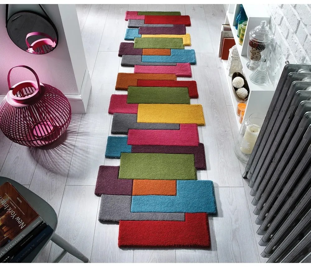 Tappeto in lana 60x230 cm Collage - Flair Rugs