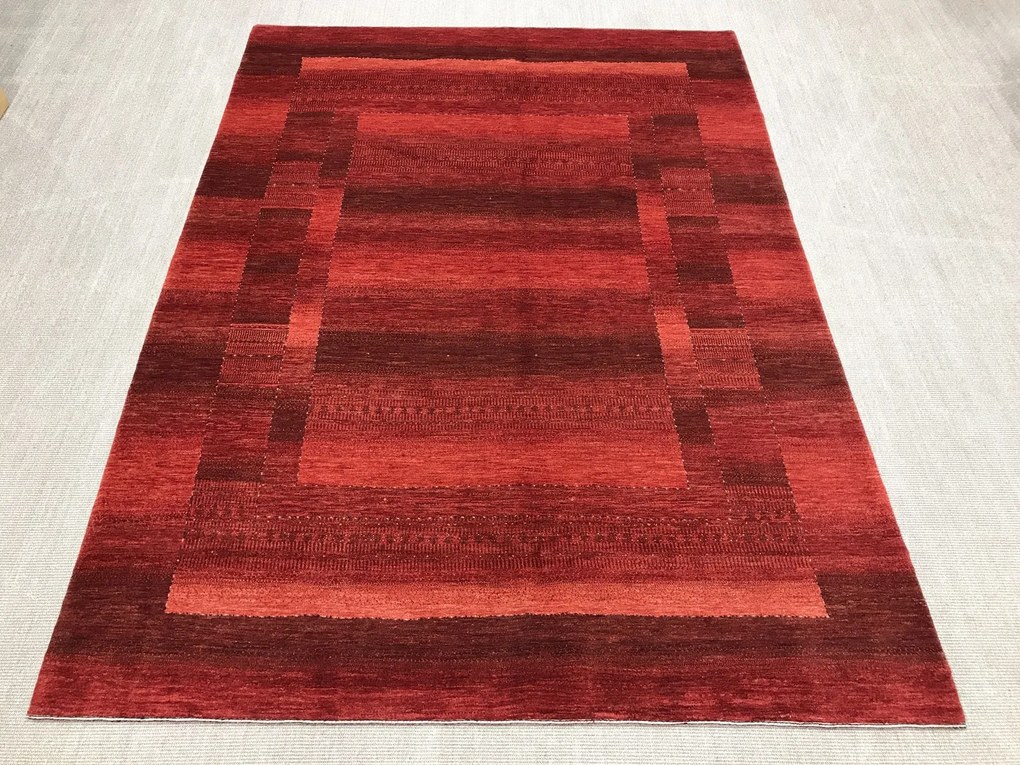 Loribaft Tappeto 210 x 290 Rosso (Iran) Annodato A Mano