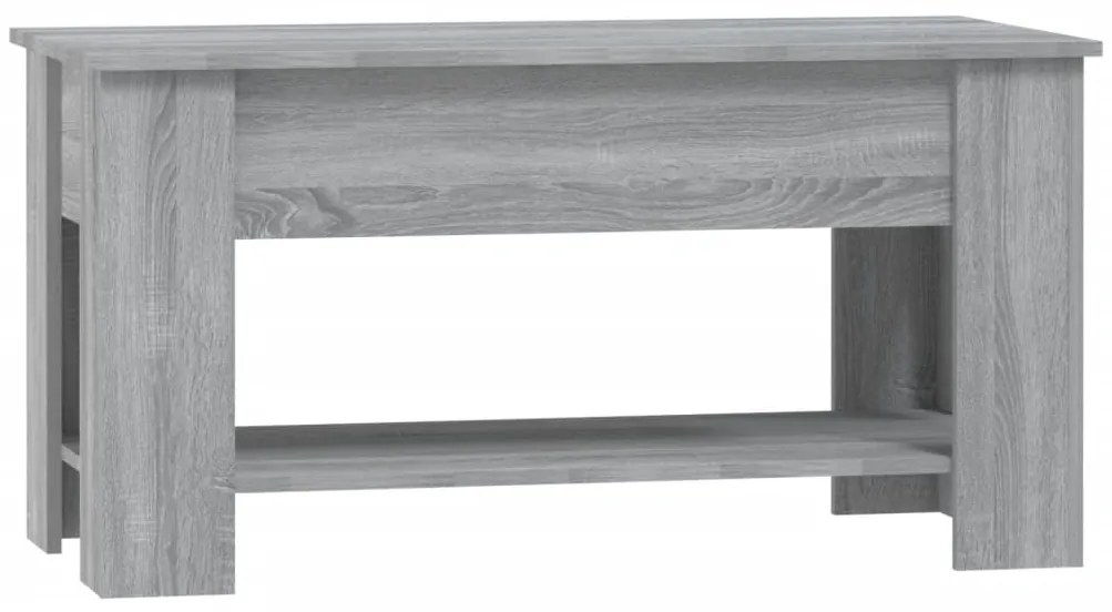 Tavolino da salotto grigio sonoma 101x49x52cm legno multistrato