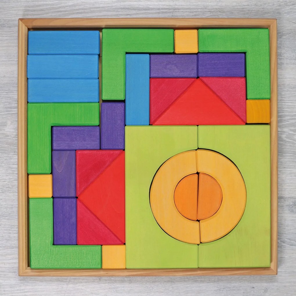 Grimm's - Blocchi di costruzioni di base in legno - 46 pezzi