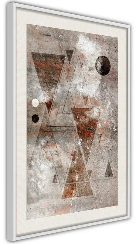 Poster  BrickBuilt Triangles  Cornice Quadri Cornice nera con pass-partout, Larghezza x Altezza Home decor 20x30