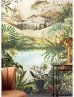 Eijffinger Carta da parati Tropical - Mehrfarbig Grün