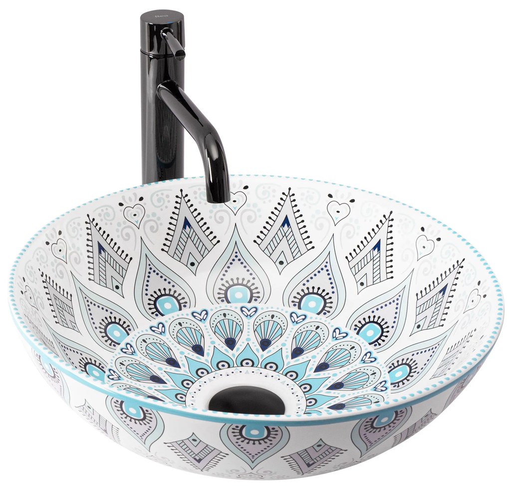Lavabo da appoggio Rea Mandala