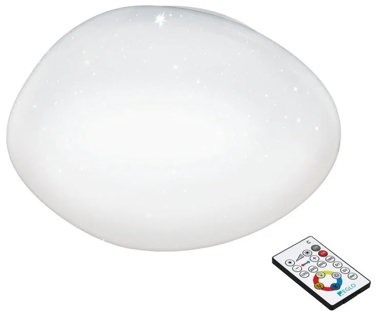 Plafoniera LED moderno Sileras - A, bianco Ø 60 cm, luce calda dimmerabile EGLO