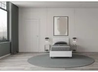 Letto Singolo 80x200 cm testata inclinata con doghe Ankel - Con rete