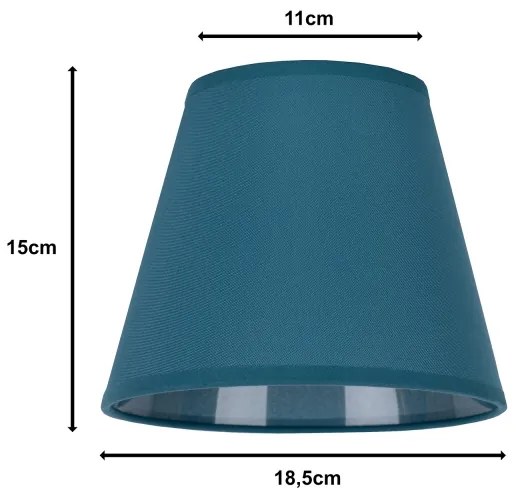 Duolla - Paralume per lampada da tavolo  SOFIA XS E14 diametro 18,5 cm turchese