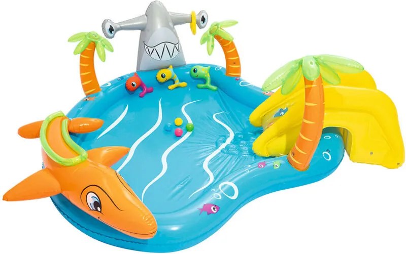 Piscina Con Giochi Gonfiabile Sea Life +2 Anni - cm.280x257x87 - peso Kg.5,900 (art.53067)