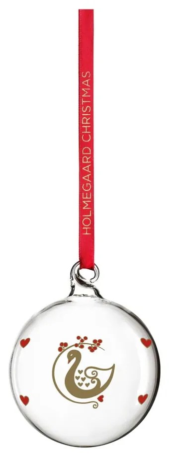 Pallina di Natale in vetro soffiata a mano ø 6,5 cm Ann-Sofi Romme Annual Christmas Bauble 2025 – Holmegaard