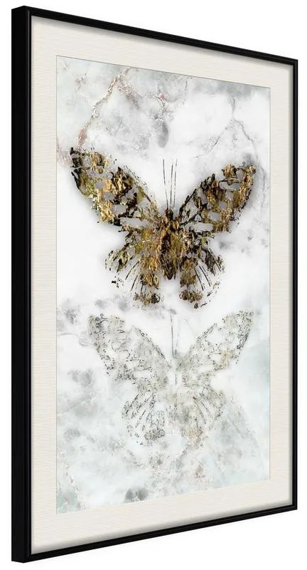 Poster  Butterfly Fossils  Cornice Quadri Cornice nera con pass-partout, Larghezza x Altezza Home decor 30x45