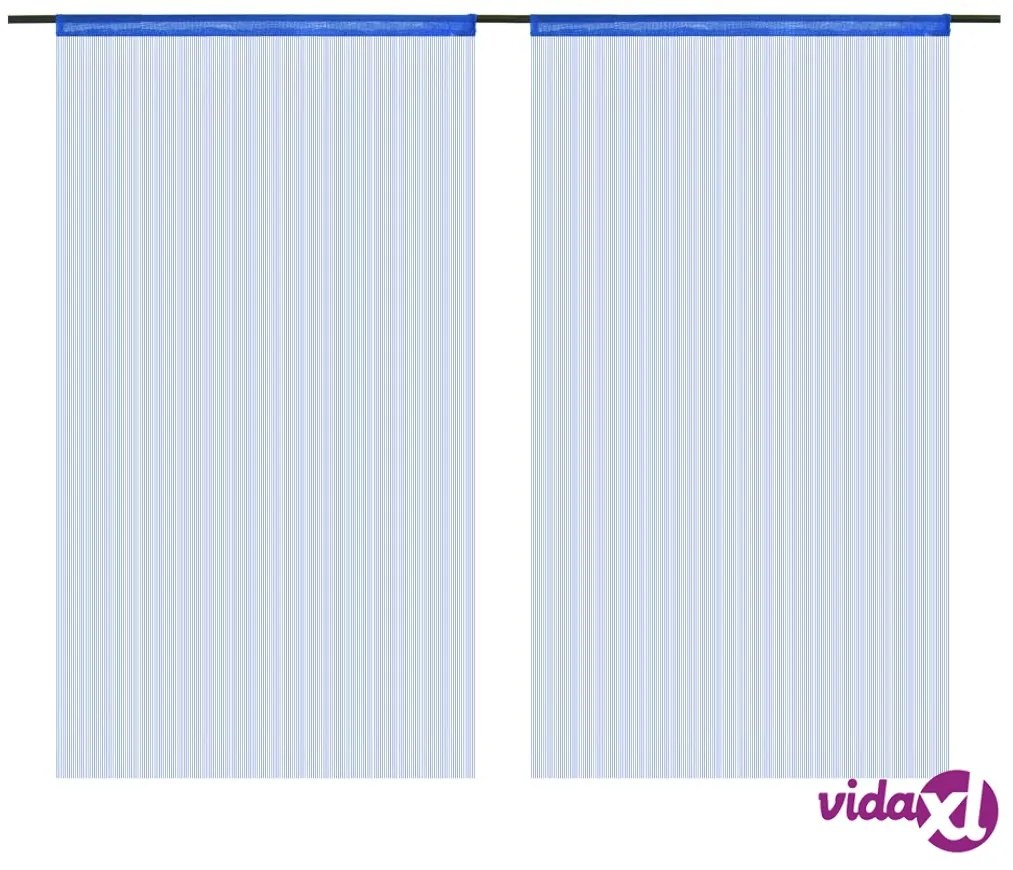 vidaXL Tende a Filo 2 pz 100x250 cm Blu