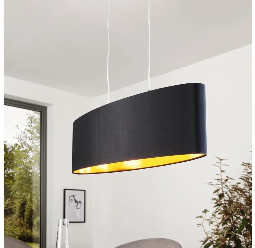 Eglo 55266 - Lampadario a sospensione con filo MASERLO 2xE27/60W/230V nero